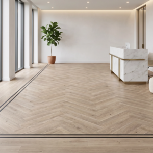 Aurora II Herringbone - Celest Vinyl Flooring by PasiFlooring